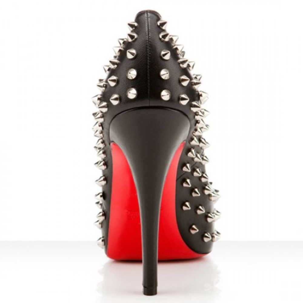Christian Louboutin Yolanda Spikes Peep-Toe Pump